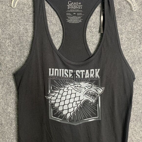 Game Of Thrones Graphic Racer Back Tank Men 2XL House Stark Black  NWT - Picture 2 of 11
